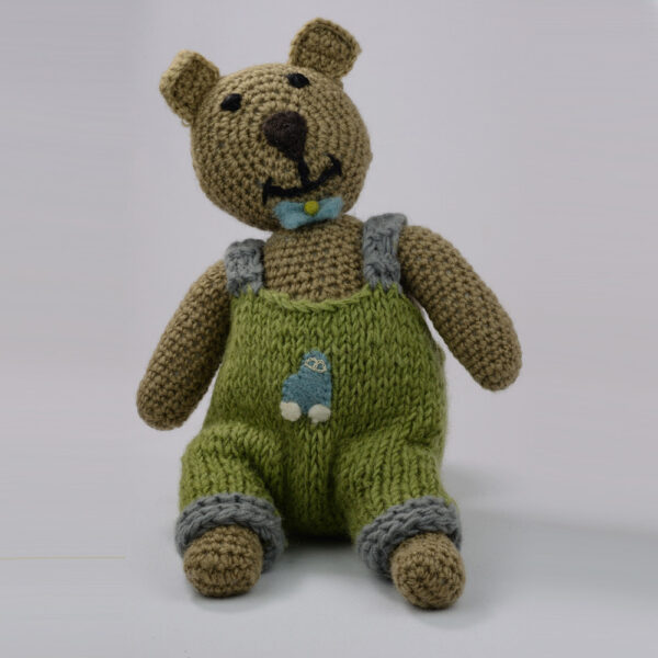 Teddy Bear With Green Overall